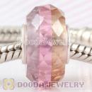 Colorful Faceted zirconia stone beads in 925 silver single core European Compatible