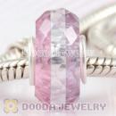 Colorful Faceted zirconia stone beads in 925 silver single core European Compatible