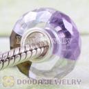 Colorful Faceted zirconia stone beads in 925 silver single core European Compatible