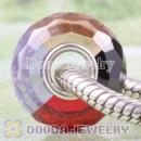 Colorful Faceted zirconia stone beads in 925 silver single core European Compatible