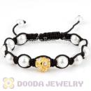 Wholesale handmade Inspired Bead Bracelets with ABS Pearl and Gold Crystal Beads