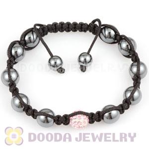 handmade Style TresorBeads Bracelets with pink Crystal and Hematite