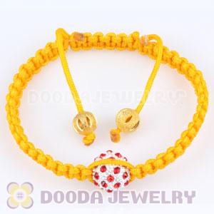 handmade Inspired Macrame Bracelets with red Crystal disco ball beads