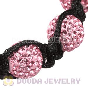 Pave Pink Czech Crystal TresorBeads handmade Inspired Bracelets with Hematite