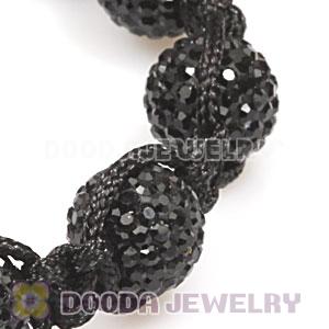 Pave Black Czech Crystal TresorBeads handmade Inspired Bracelets with Hematite
