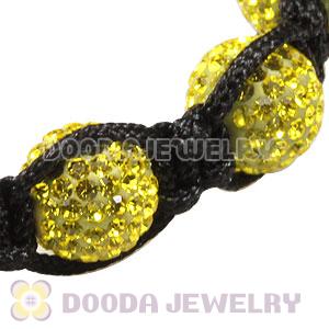 Pave Yellow Czech Crystal TresorBeads handmade Inspired Bracelets with Hematite
