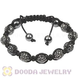 Pavered grey Czech Crystal TresorBeads handmade Inspired Bracelets with Hematite