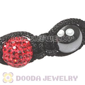 TresorBeads Macrame Bracelets with red Crystal and Hematite beads 