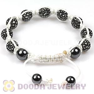 Pavered grey Czech Crystal TresorBeads Inspired Bracelets with Hematite
