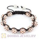 handmade Inspired Bracelets Wholesale with champagne Crystal Disco Beads