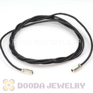 Blue Leather Bracelets with 925 Silver Ends with 925 Stamped