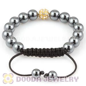 handmade Style TresorBeads Bracelets with golden Crystal and Hematite