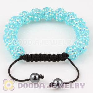 2011 handmade style Bracelets with green plastic Crystal beads and hemitite