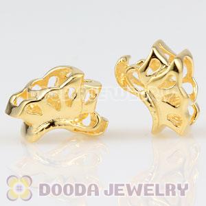 Golde plated Sterling Silver Gracefully Dancing Butterfly Charm Beads European Compatible