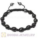 2011 latest mens TresorBeads bracelets faceted black agate beads and hemitite