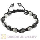 2011 newest mens TresorBeads bracelets with white-grey crystal beads and hemitite