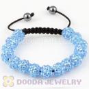 Fashion handmade Inspired Bracelets with blue plastic Crystal beads and hemitite