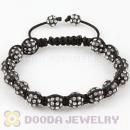 Fashion handmade handmade Inspired Bead Bracelets with black plastic pave Crystal Beads