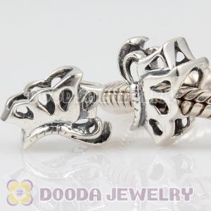Antique Sterling Silver Gracefully Dancing Butterfly Charm Beads European Compatible