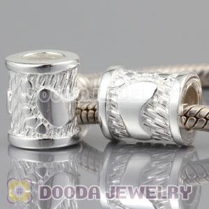 Shiny 925 Sterling Silver Footprint charm Paw Bead fits European bracelet