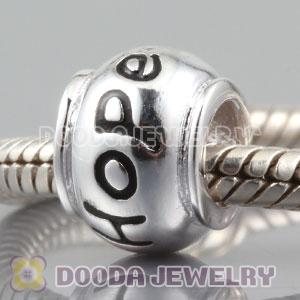 Shiny 925 Sterling Silver HOPE charm Beads European compatible
