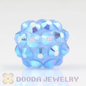 10mm basketball wives blue resin pave beads wholesale