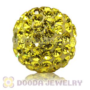 10mm handmade style Pave Yellow Czech Crystal Bead wholesale