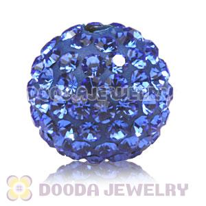 10mm handmade style Pave Ocean blue Czech Crystal Bead wholesale