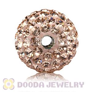 10mm handmade style Pave Rose Czech Crystal Bead wholesale