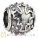 Antique 925 Sterling Silver Canada map charm Bead fits European bracelet