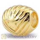 Gold plated Sterling Silver Shell and Starfish charm Beads European compatible
