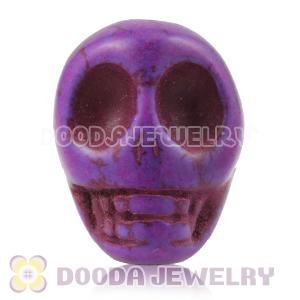 17×18mm Darkorchid Turquoise Skull Head Ball Beads 