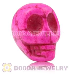 17×18mm Hotpink Turquoise Skull Head Ball Beads 