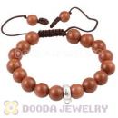 handmade Style Tscharm Jewelry Charm Bracelet Golden Stone Bead and Sterling Silver Beads