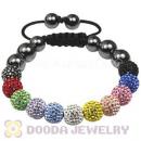 Fashion handmade TresorBeads Bracelets with Dazzling Colorful Czech Crystal and Hematite beads