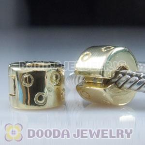 Gold Plated Solid Sterling Silver European Style Clip Beads