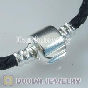 20cm European Style Single Black Leather Bracelet