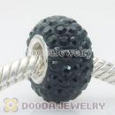 Jewelry silver beads with 90 crystal rhinestones Austrian crystal Jewelry beads with 925 silver core