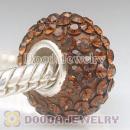 Jewelry silver beads with 90 crystal rhinestones Austrian crystal Jewelry beads with 925 silver core