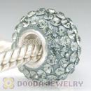 Jewelry silver beads with 90 crystal rhinestones Austrian crystal Jewelry beads with 925 silver core