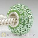 Jewelry silver beads with 90 crystal rhinestones Austrian crystal Jewelry beads with 925 silver core