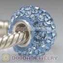 Jewelry silver beads with 90 crystal rhinestones Austrian crystal Jewelry beads with 925 silver core