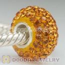 Jewelry silver beads with 90 crystal rhinestones Austrian crystal Jewelry beads with 925 silver core