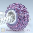 Jewelry silver beads with 90 crystal rhinestones Austrian crystal Jewelry beads with 925 silver core