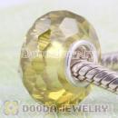 Fashion Jewelry style faceted zircon stone beads in 925 solid silver single core