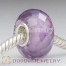 Fashion Jewelry style faceted zircon stone beads in 925 solid silver single core