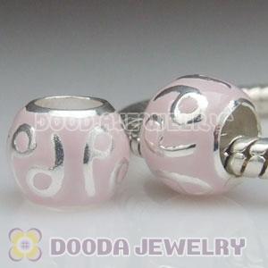 925 Sterling Silver Enamel Cancer European Style Beads