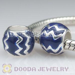 925 Sterling Silver Enamel Aquarius European Style Beads