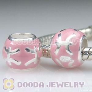 925 Sterling Silver Enamel Pisces European Style Beads