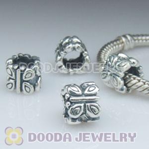 925 Sterling Silver European Style Butterfly Beads